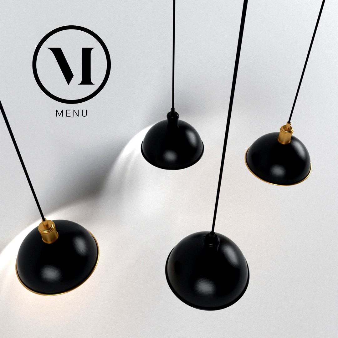 Hubert Pendant Tribeca by Soren Rose, Menu / Ceiling lamp black & bronze