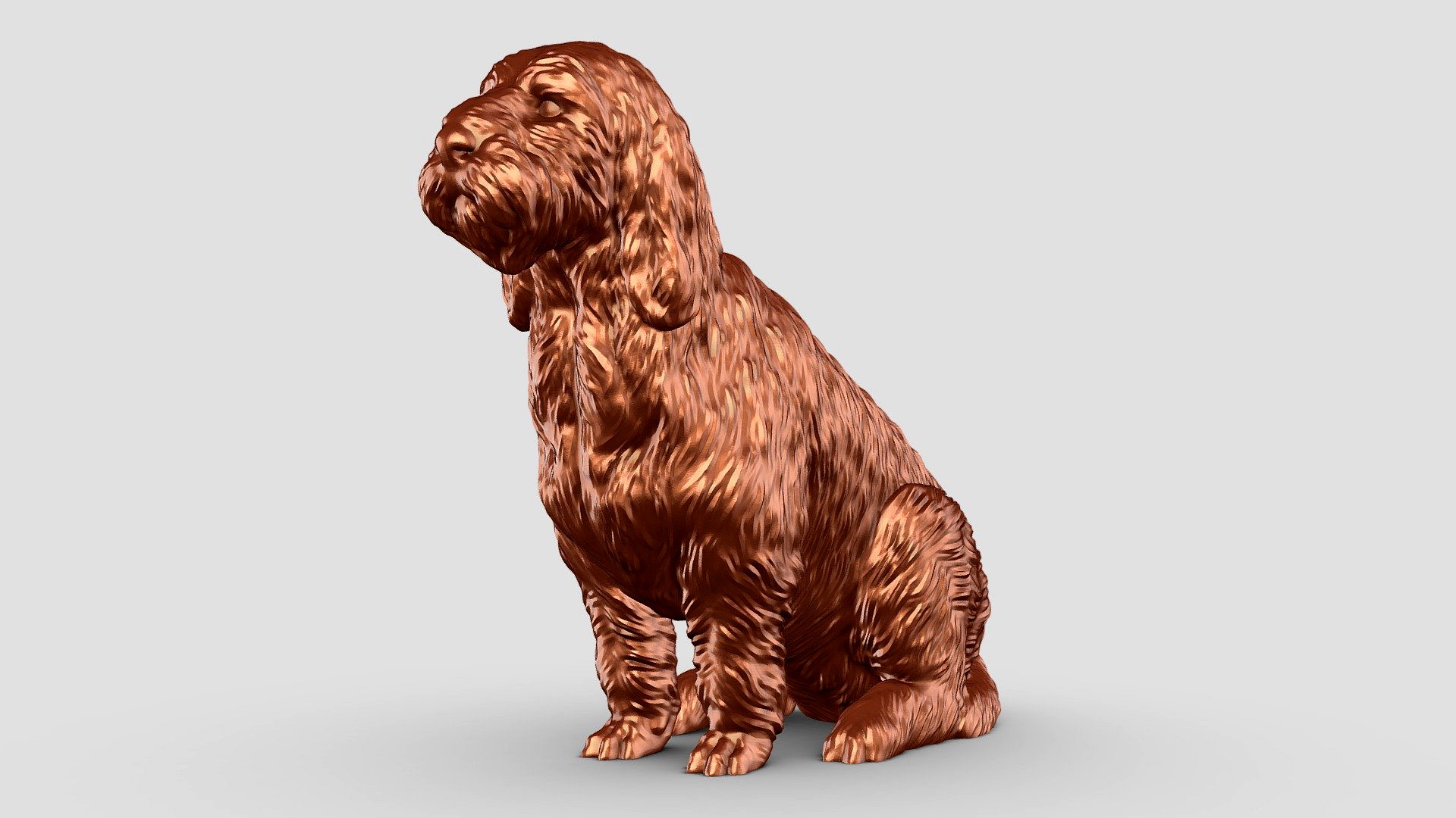 Basset Griffon Petit 3D Print Model Pose 04