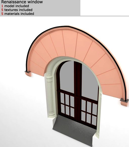 Renaissance window 3D Model