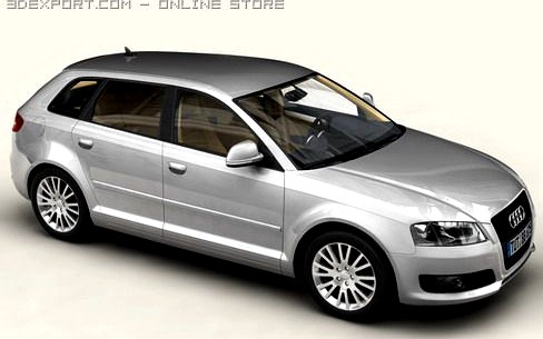 Audi A3 Sportback 2009 3D Model
