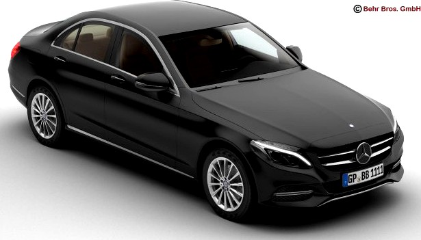 Mercedes C Class 2015 2 Versions 3D Model