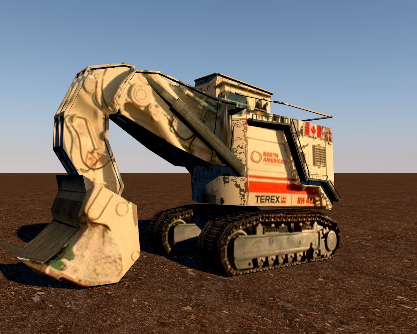 Terex Rh400 Hydraulic Mining Excavtor LOW POLY