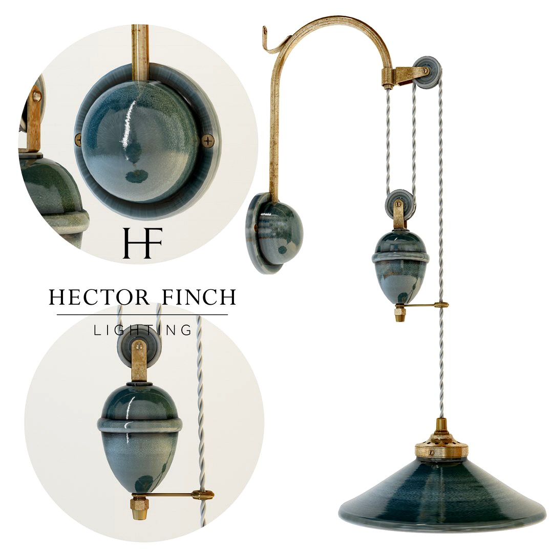 Hector Finch FRENCH CERAMIC WALL LIGHT, RISE AND FALL