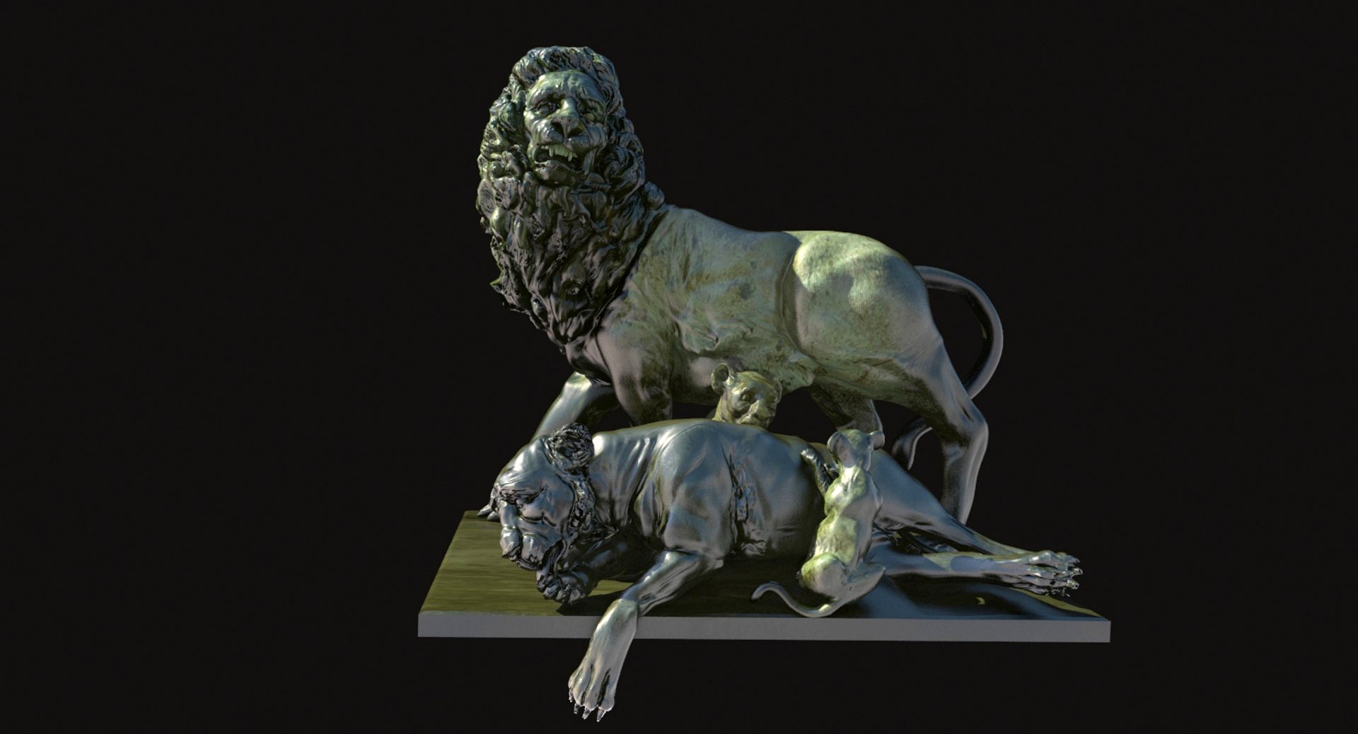 Statue of Lion Family(1)(4)(1)