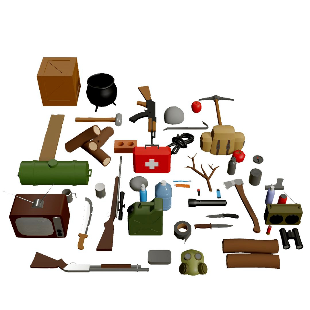 Low Poly Survival Game Asset Collection