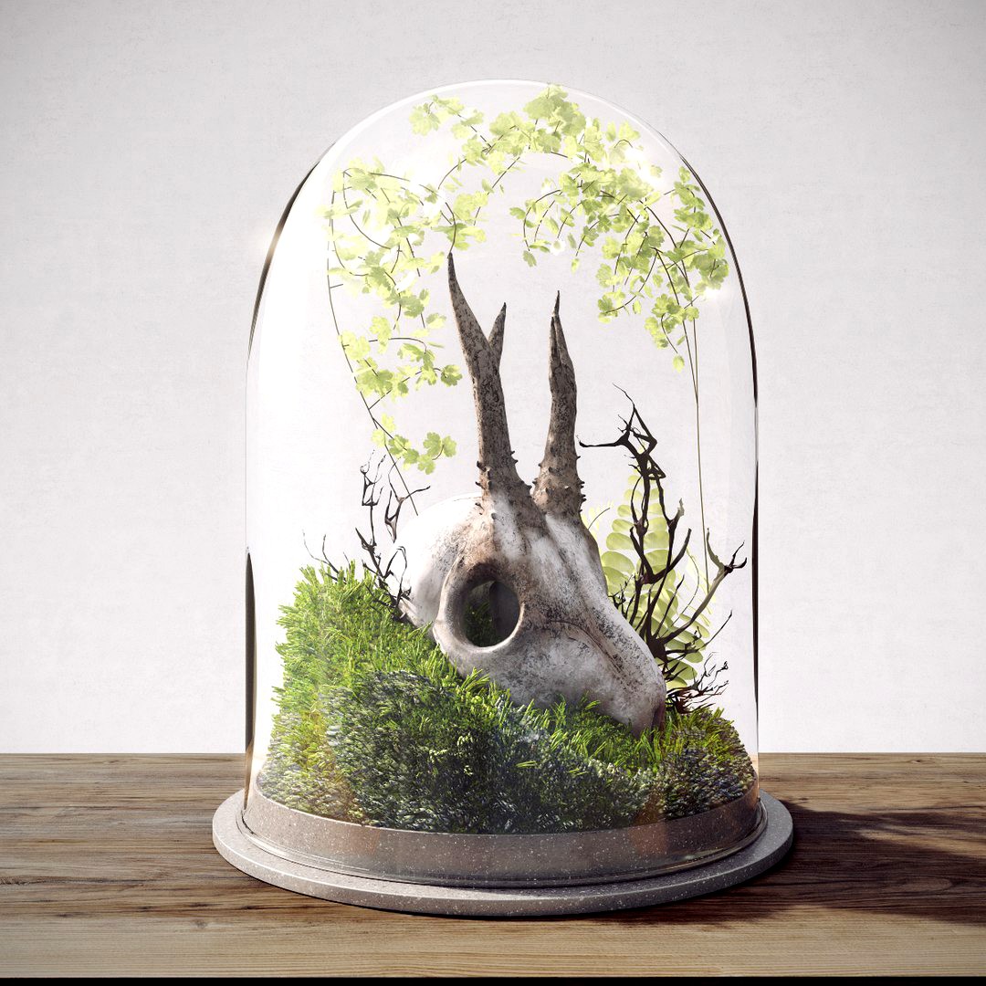 Skull in Flask