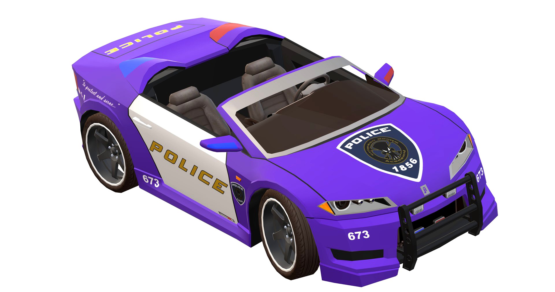 Shift cop purple car