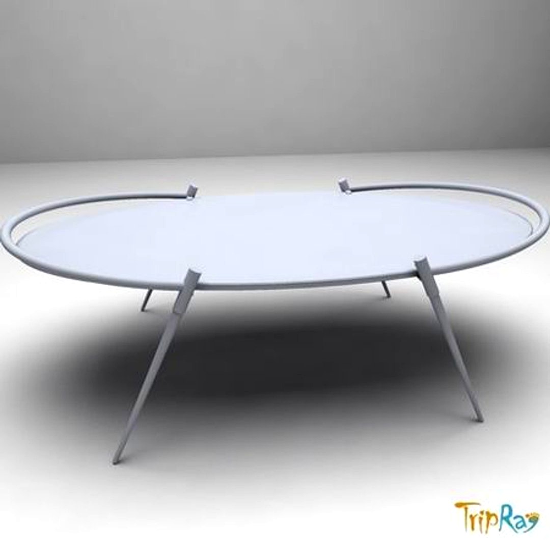Magazine oval table