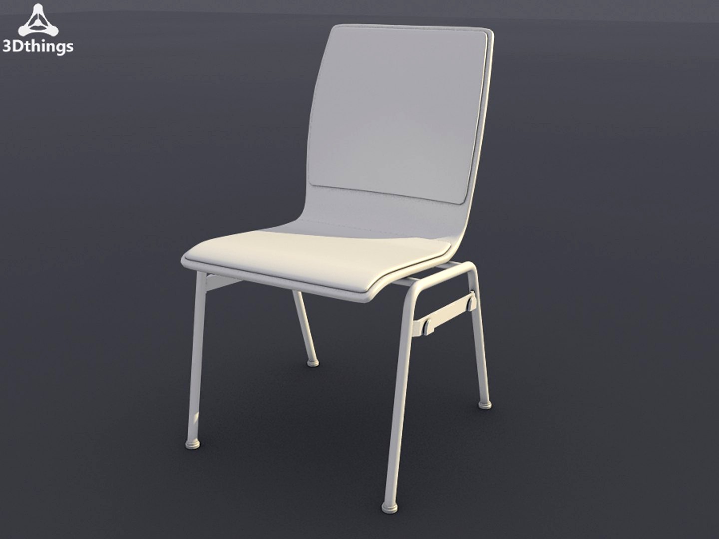 On stage 4-leg model with square-shaped backrest with seat and backrest cushion