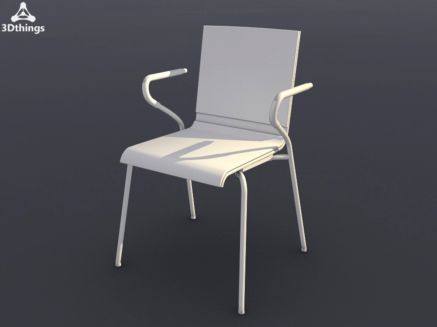 Ole 4-leg model with armrests integrated in steel frame with seat and backrest cusion on request