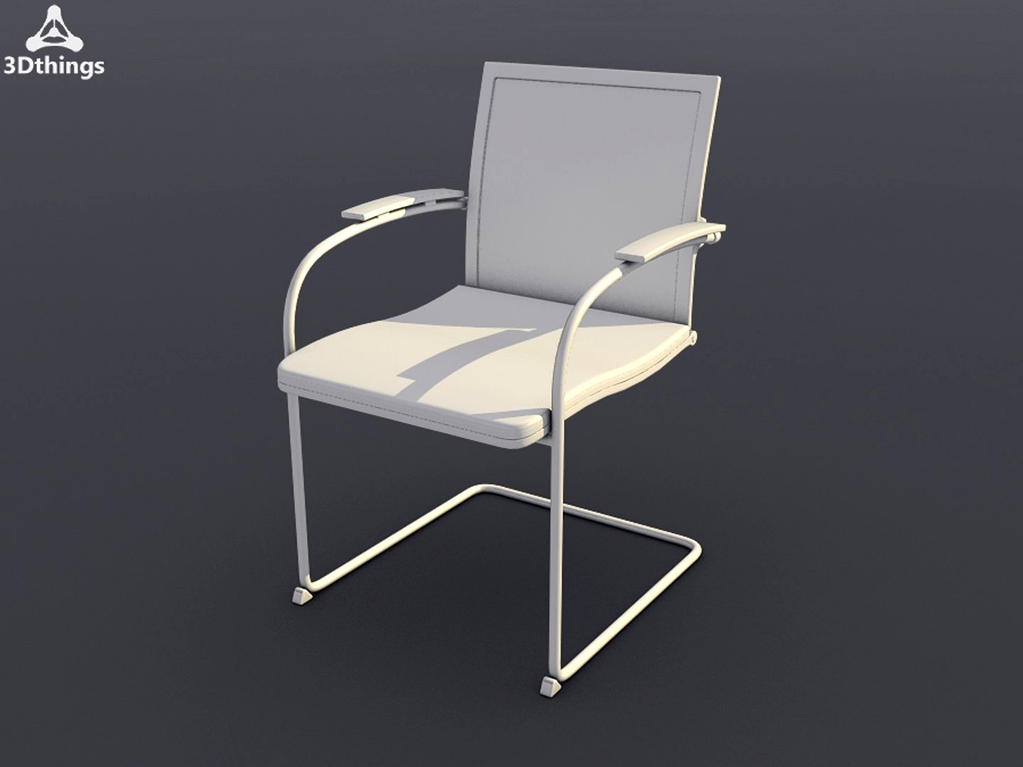 Open mind Cantilever chair with armerests membrane-covered backrest