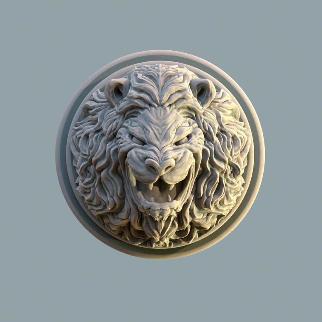 Lion bust head