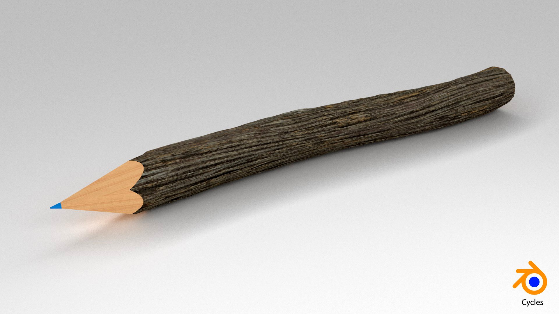 Pencil natural wood