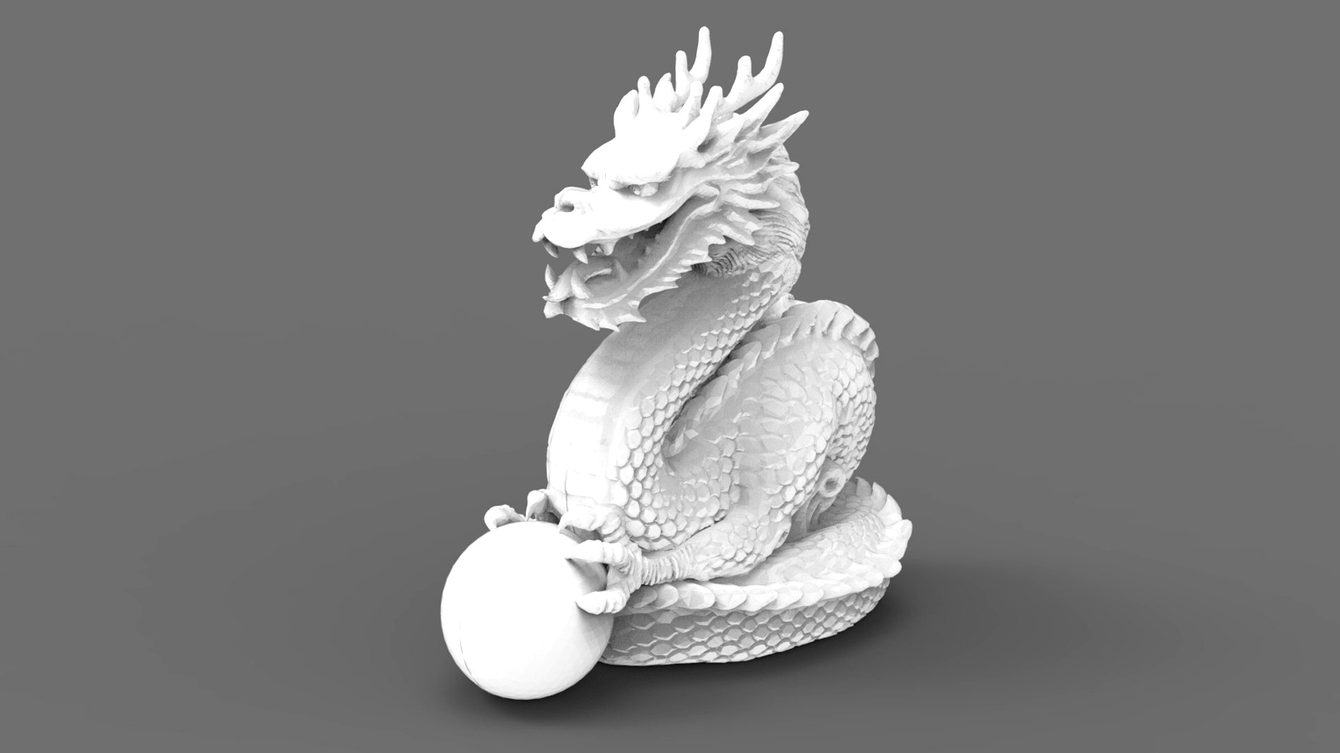 Dragon Holding Sphere