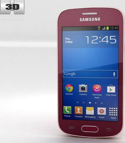 Samsung Galaxy Fresh S7390 Red 3D Model