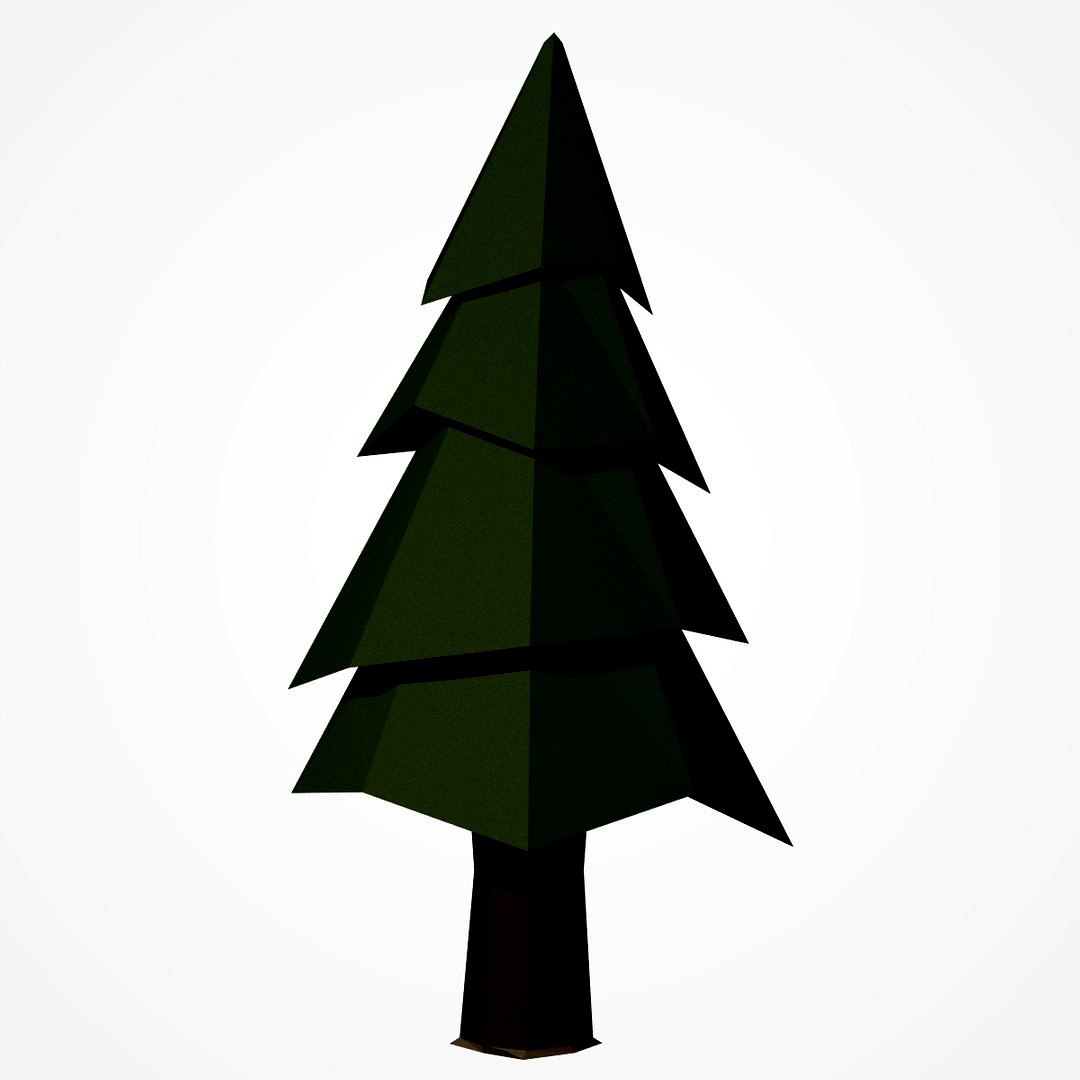 Low poly pine tree (UV Mapped)