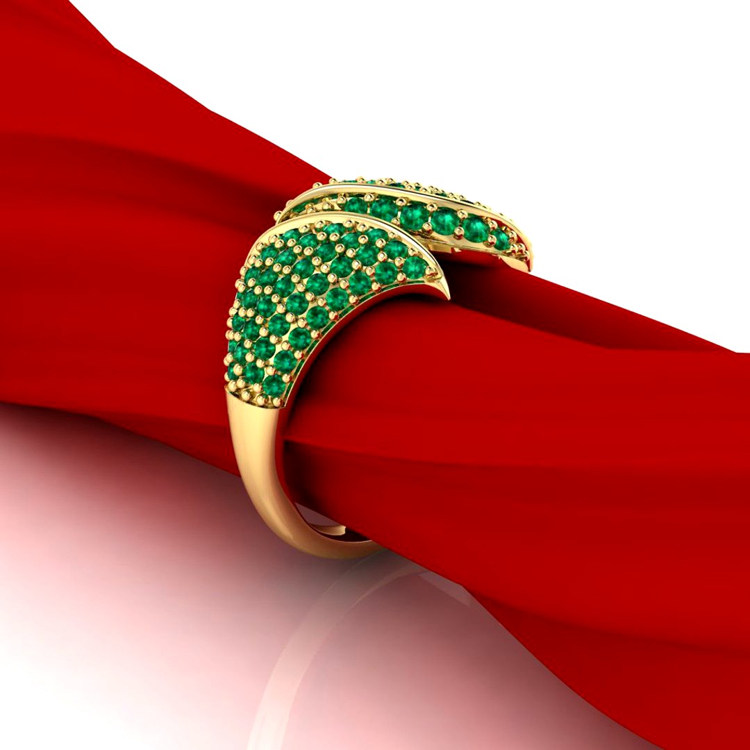 Leaf shape ring