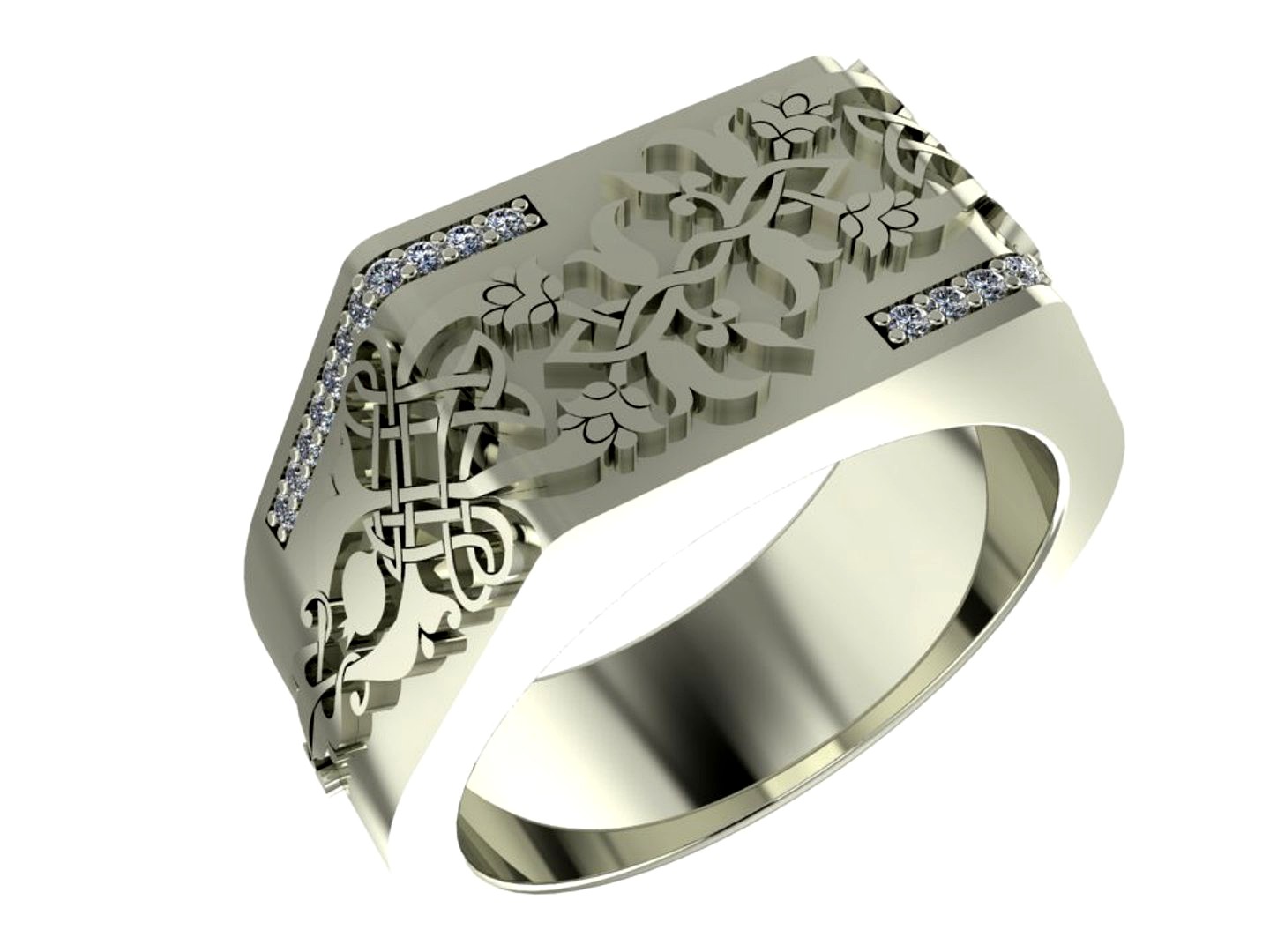 Ring with traditional Armenian ornaments