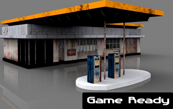 Gas Station 3D Model