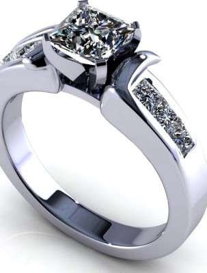 Channel Cute Diamond Ring 3D Model