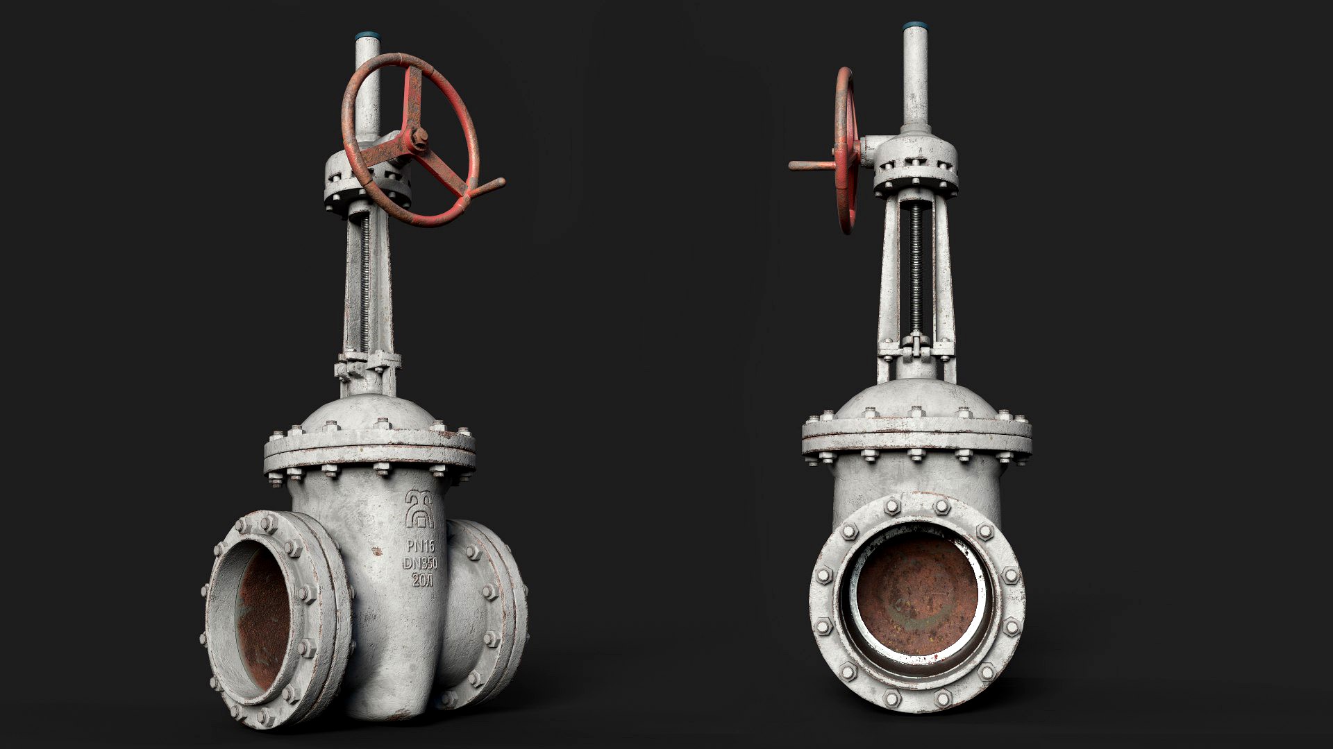 Industrial gate valve
