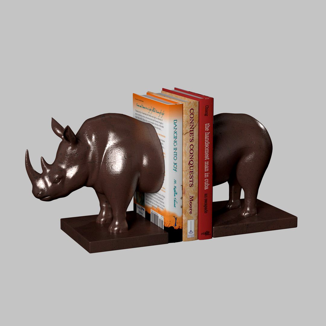 Rhino Bookend