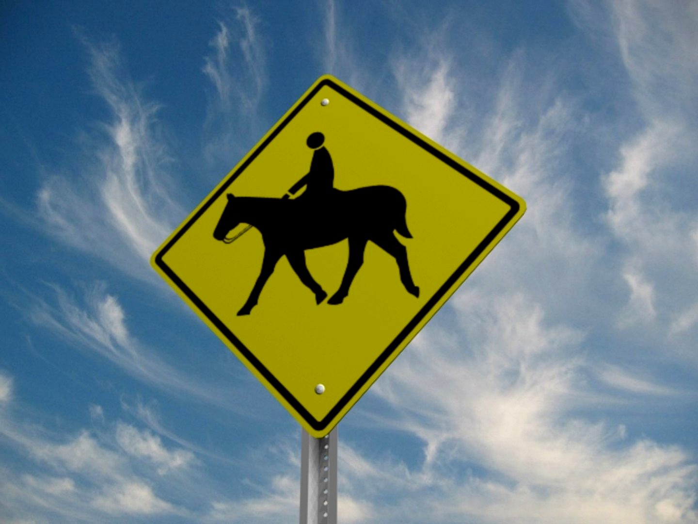 Horse Crossing Road Sign