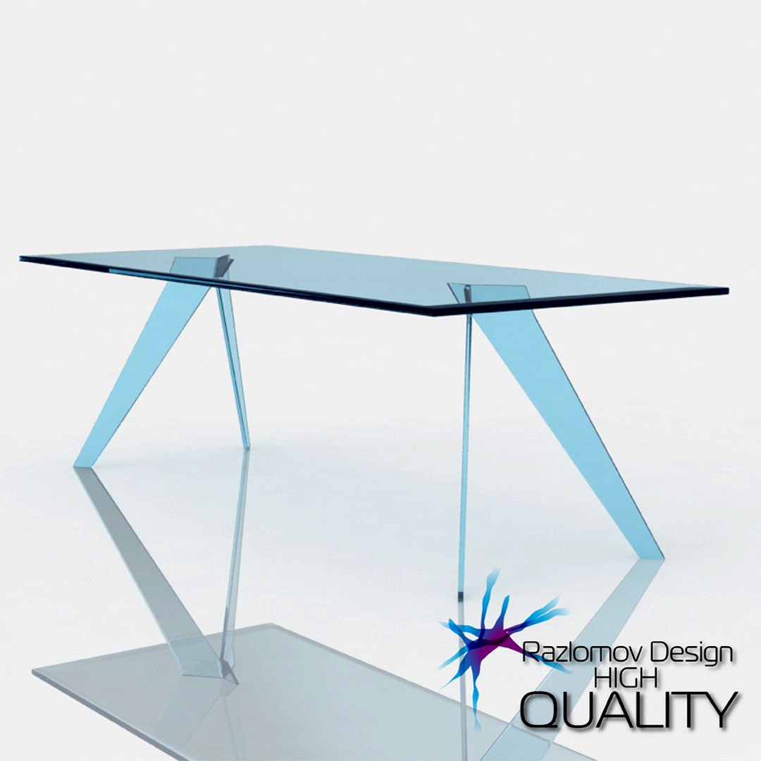 Table glass Alister by Glas Italia