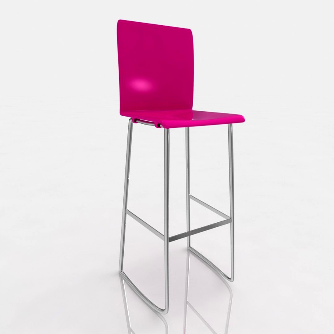 Bar stool 47 pink plastic