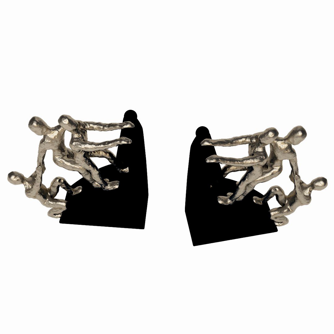 Uttermost Helping Hand Nickel Plated Bookends