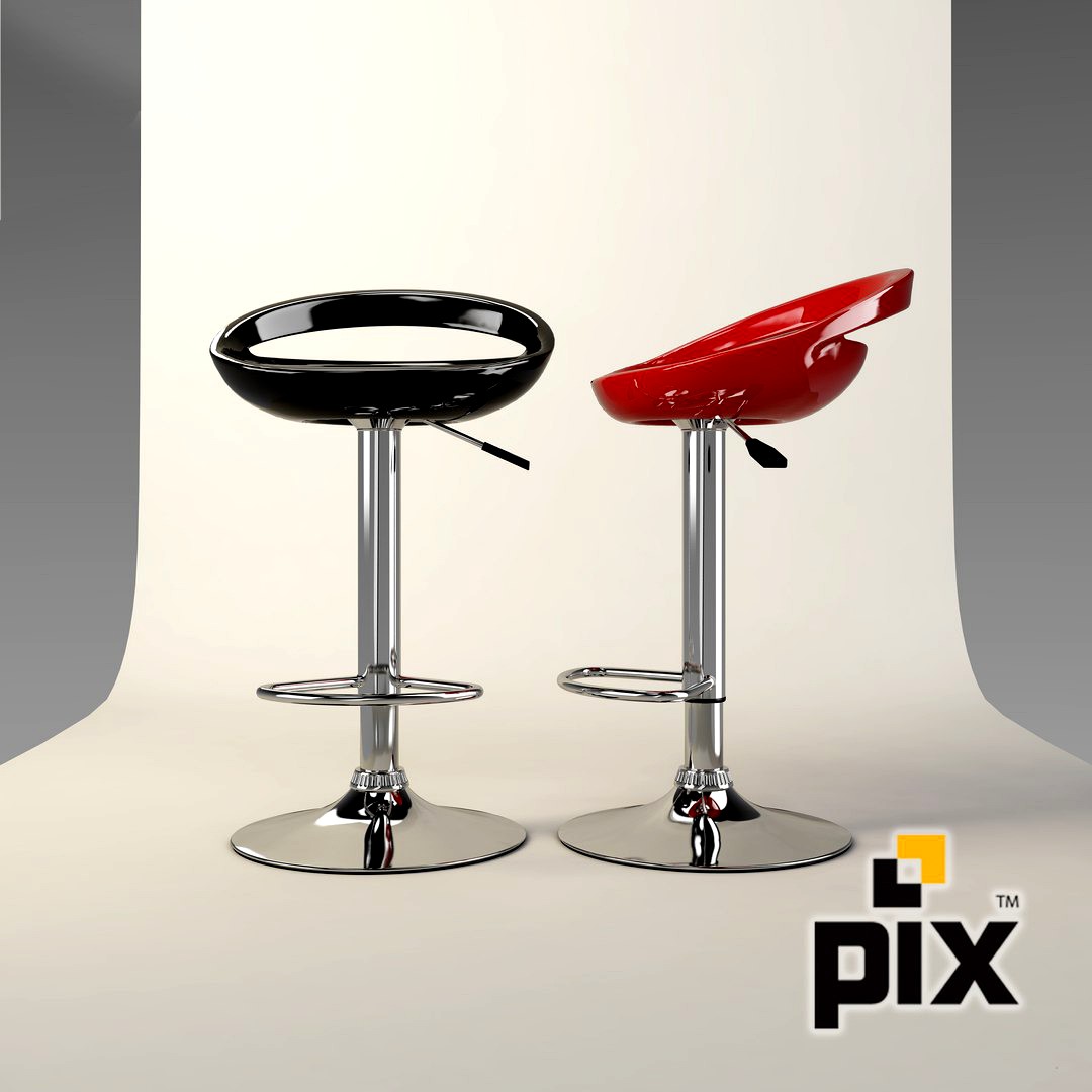 Plastic Bar Stool Chrome Leg