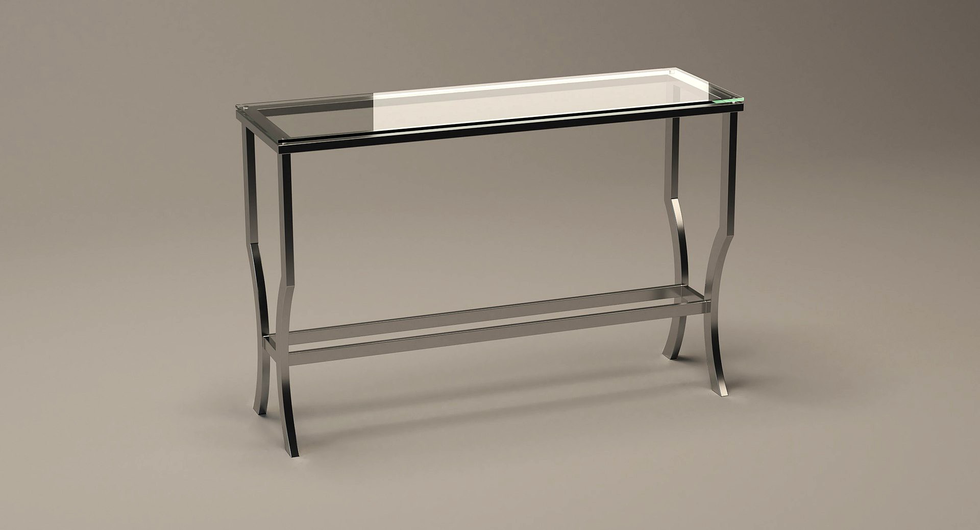Console Table Rectangle Metal/Glass 003