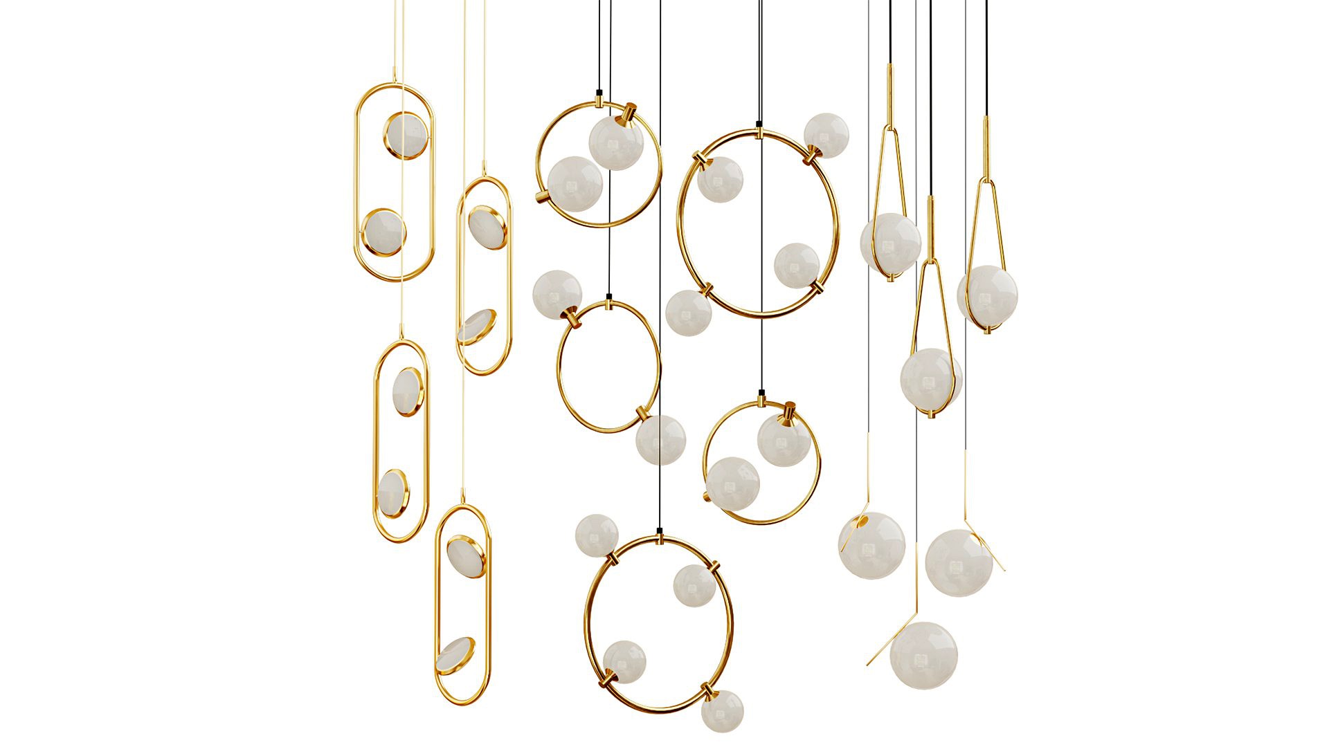 Set of chandeliers in modern style ROMATTI;Lampatron