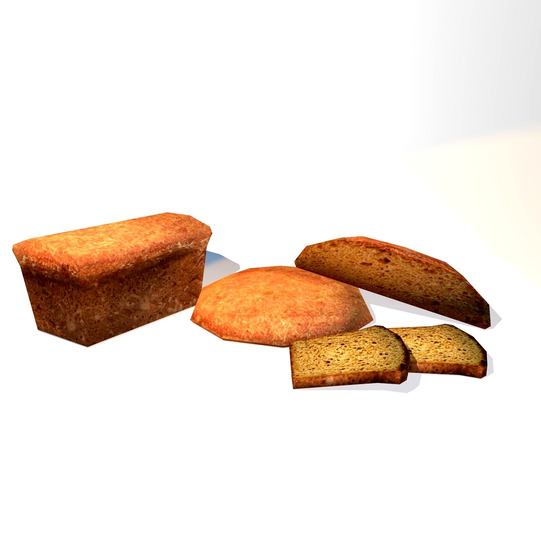 Low poly Breads