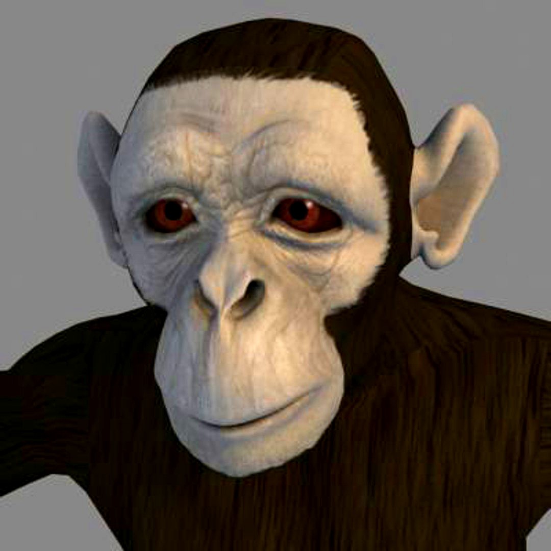Monkey - Textured - 3ds Max