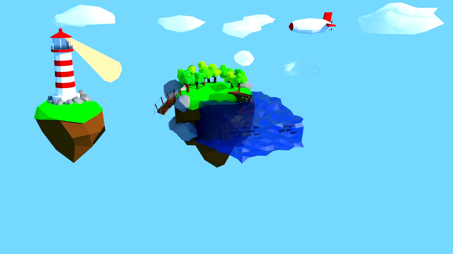Low Poly Floating Islands