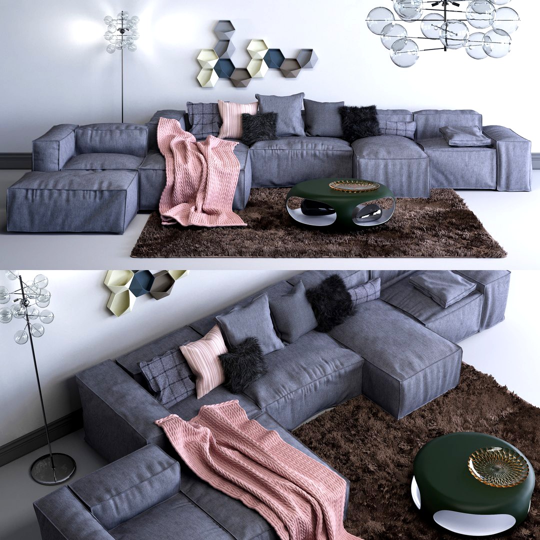 Bonaldo Peanut Sofa with livingroom set