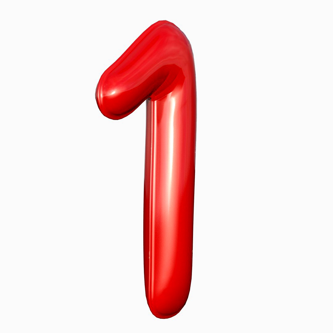 balloon numeral 1