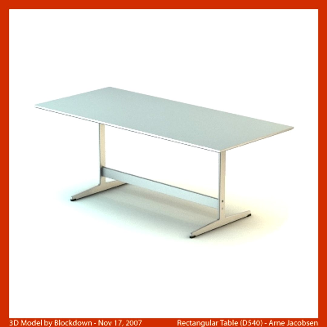 AJ Rectangular Table 180x80x70 D540