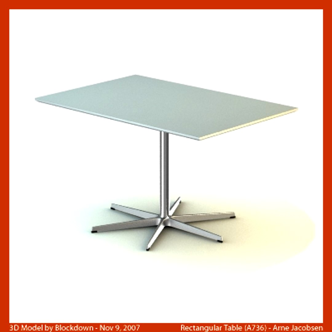 AJ Rectangular Table 120x60x70 A736