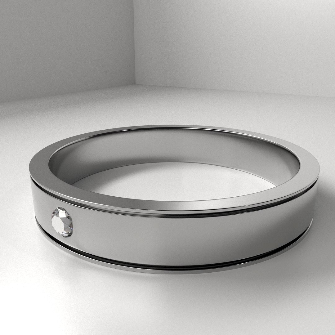 Silver Ring with Diamond