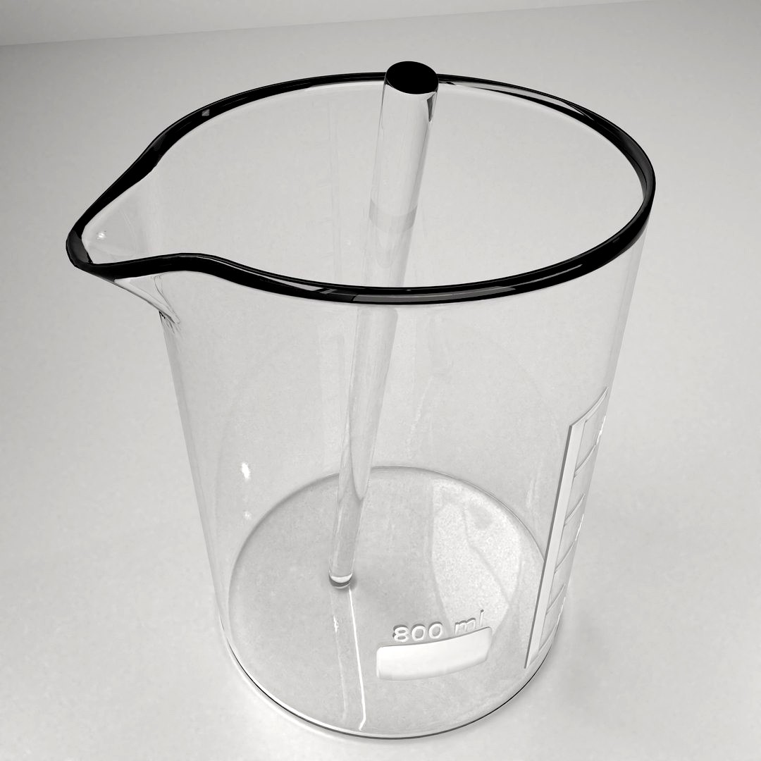 800 ml Glass Beaker with Rod