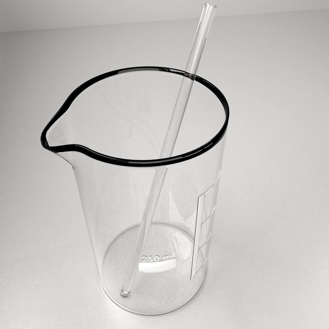 250 ml Glass Beaker with Rod