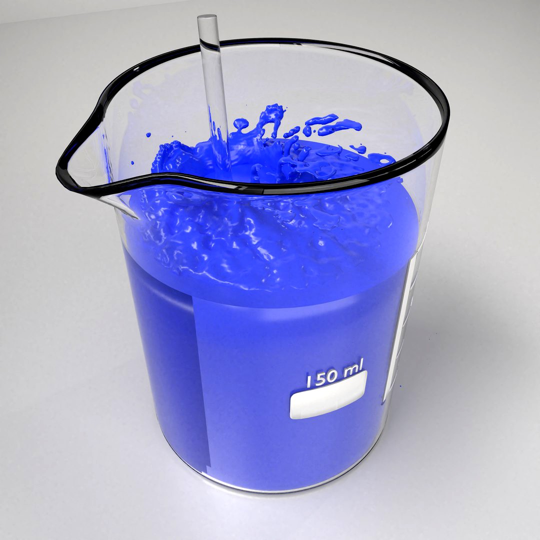150 ml Glass Beaker with Liquid 2 and Rod
