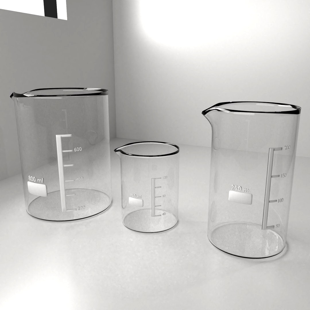150ml, 250ml and 800ml Empty Glass Beaker