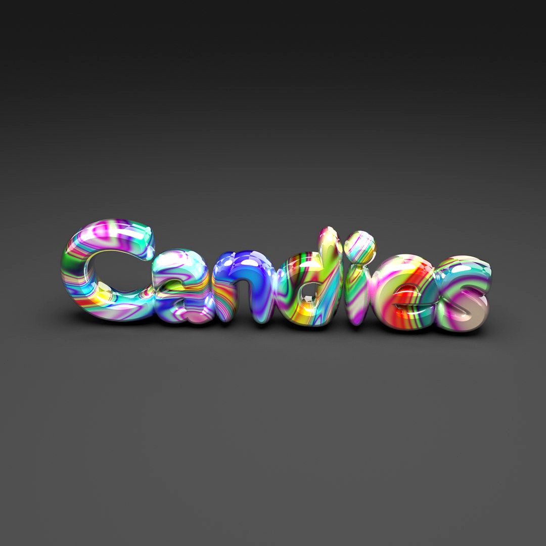 Candies Text with Candy Effect