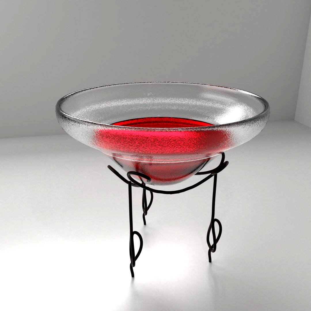 Glass Potion Mixing Bowl with Liquid