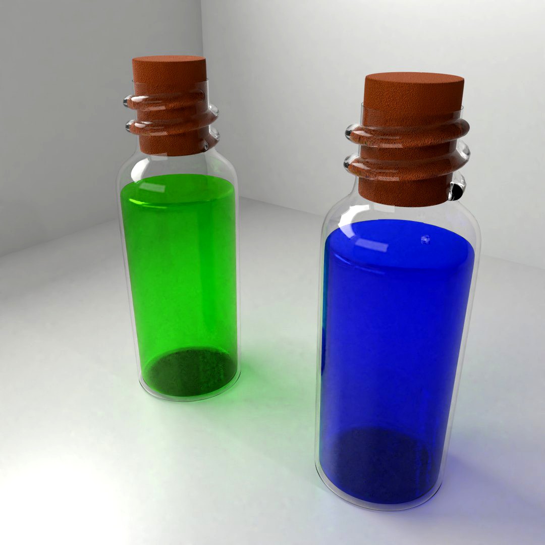 Potion Glass Vial with Liquid