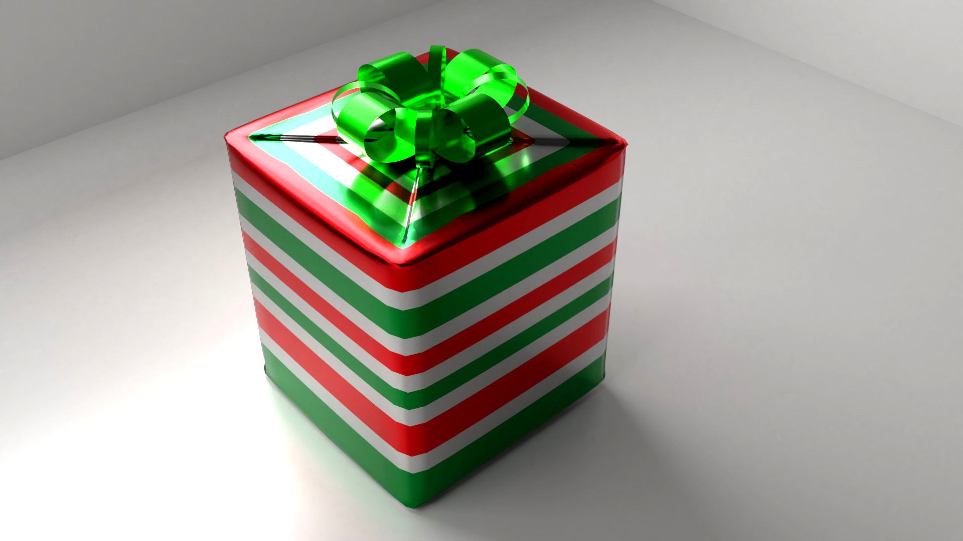 Multi Colored Present 5 with Ribbon