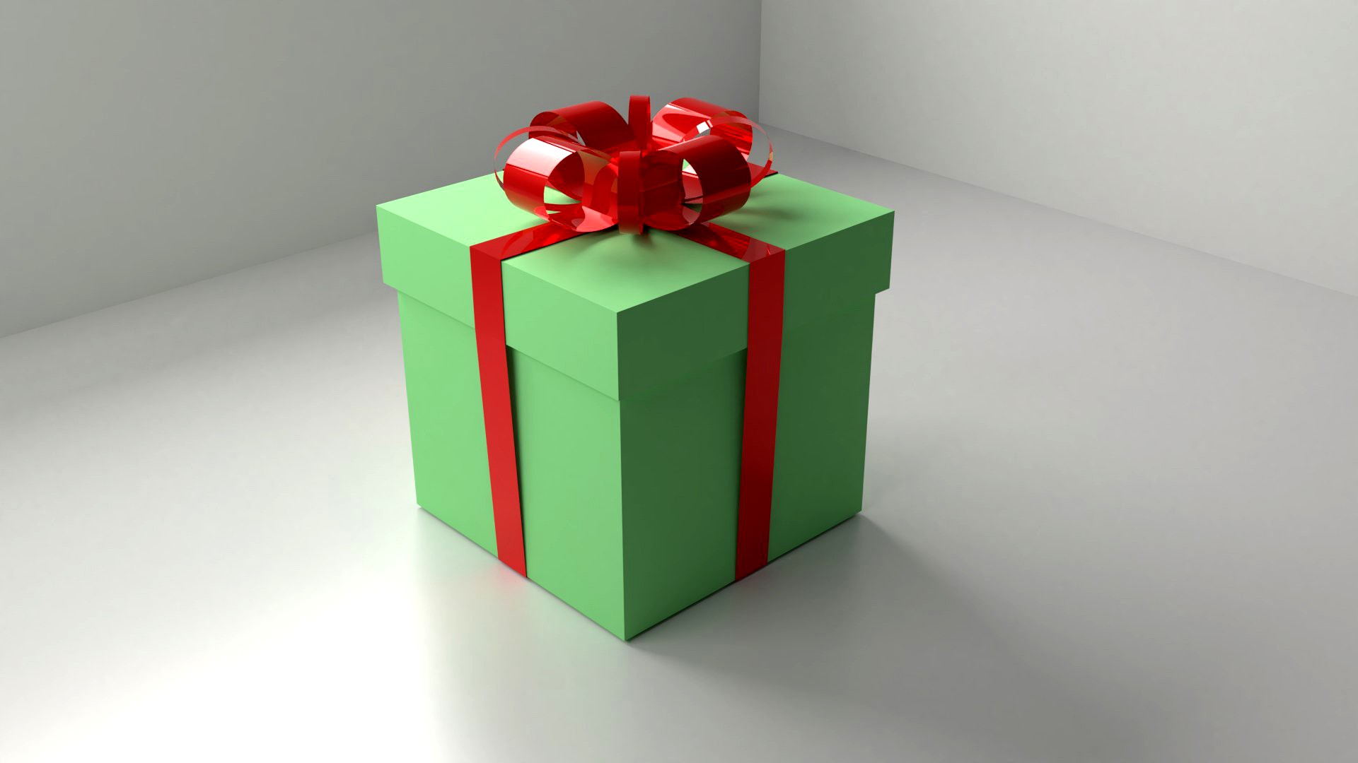 Green Present 1 with Ribbon